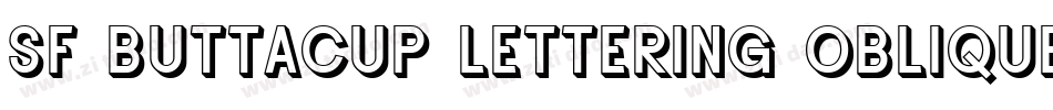SF Buttacup Lettering Oblique字体转换